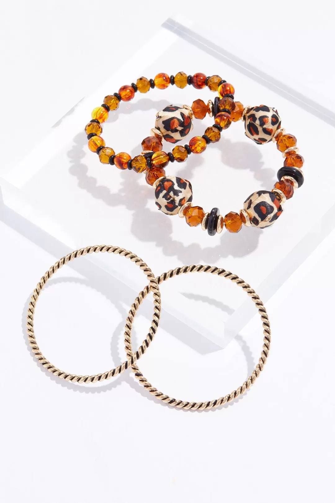 Cato Bracelets | Animal Fabric Bead Multi Bracelet Set