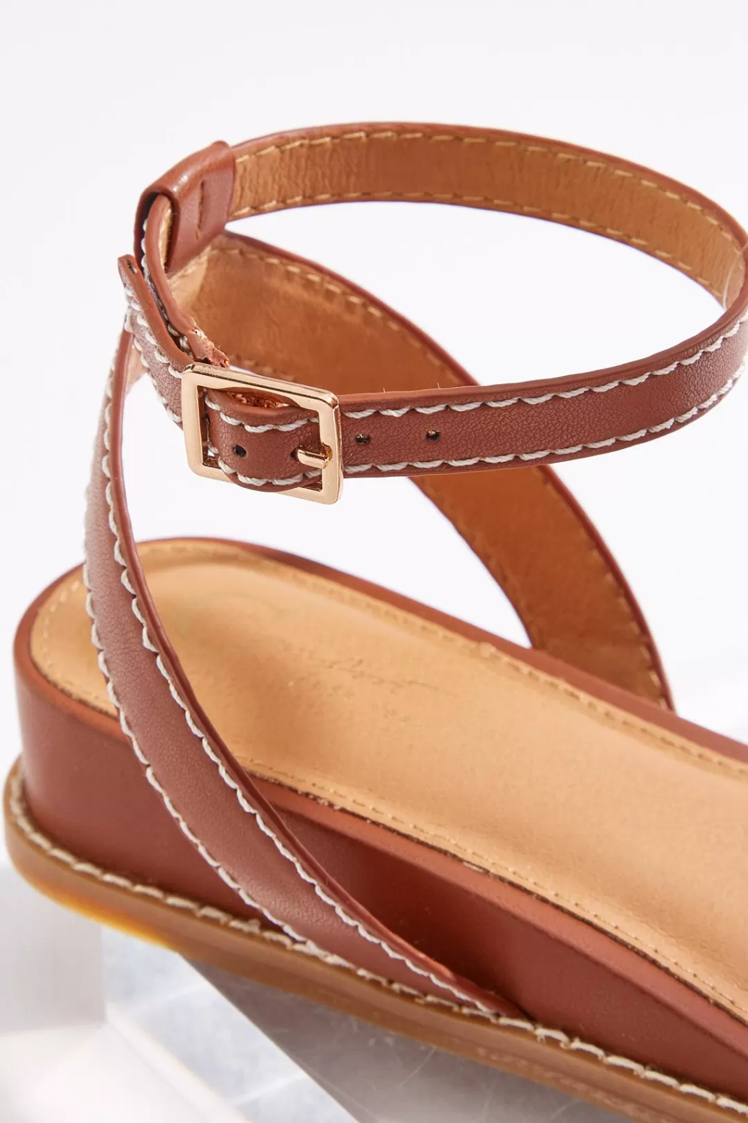 Cato Sandals | Ankle Strap Low Wedge Sandals