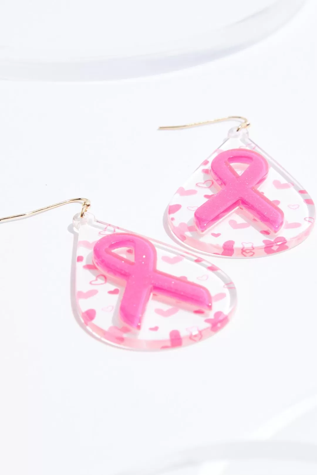 Cato Earrings | Awareness Ribbon Lucite Tear Earrings