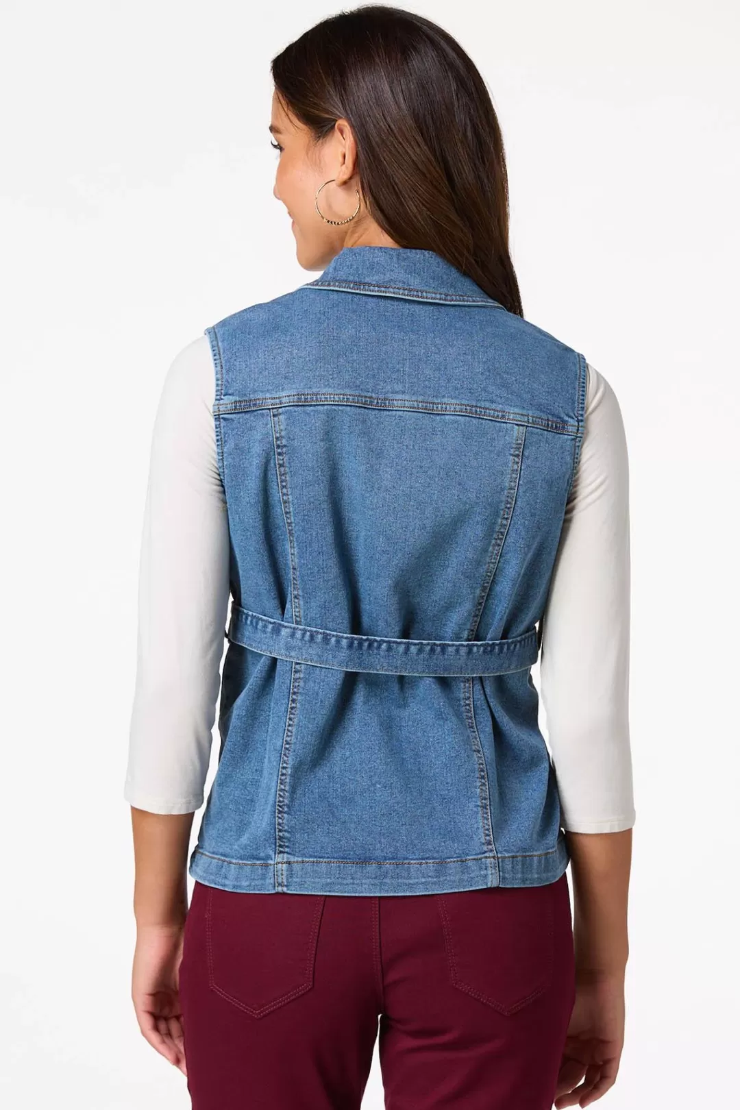 Cato Jackets & Vests | Jeans | Belted Denim Vest