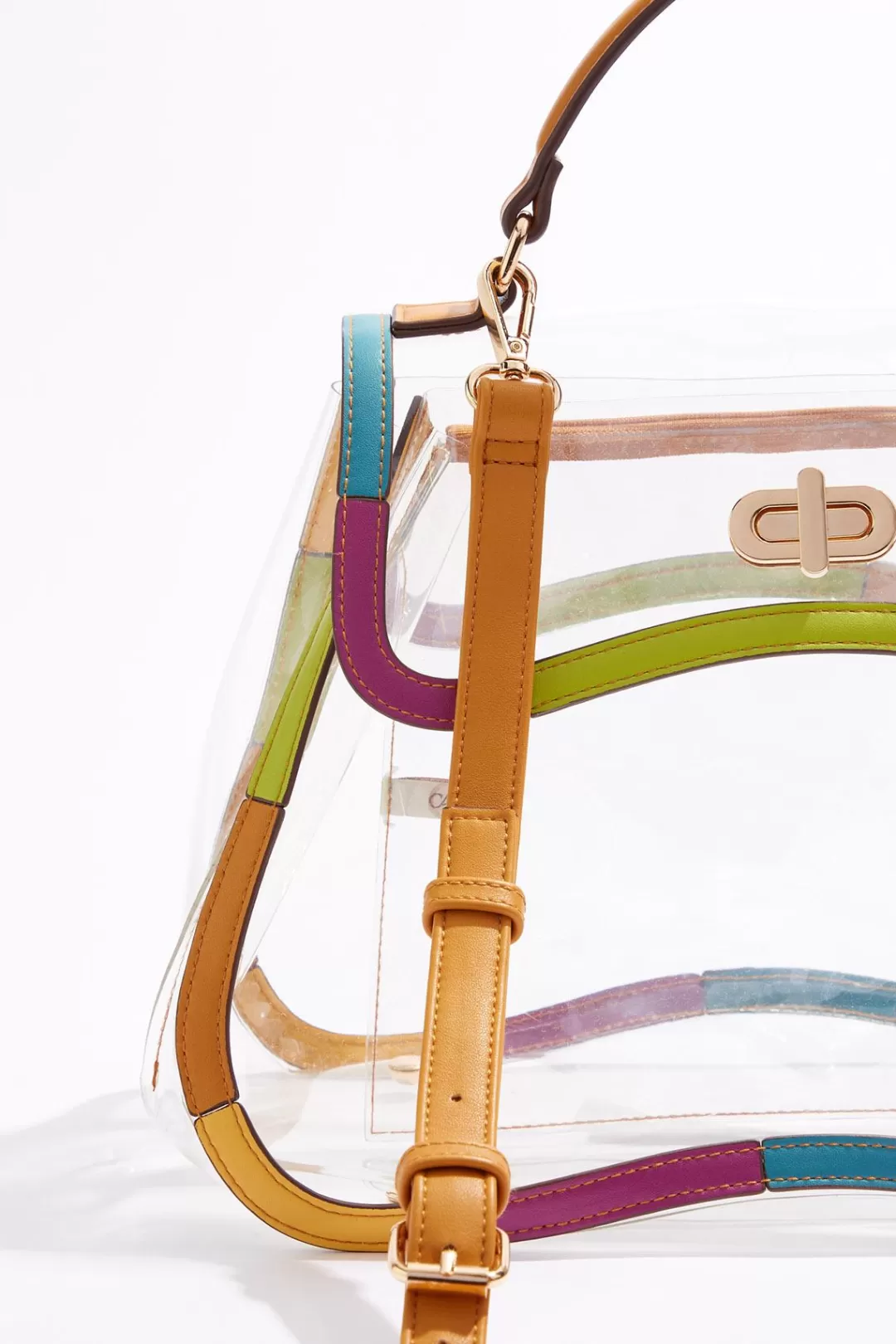 Cato Handbags | Binding Detail Lucite Satchel