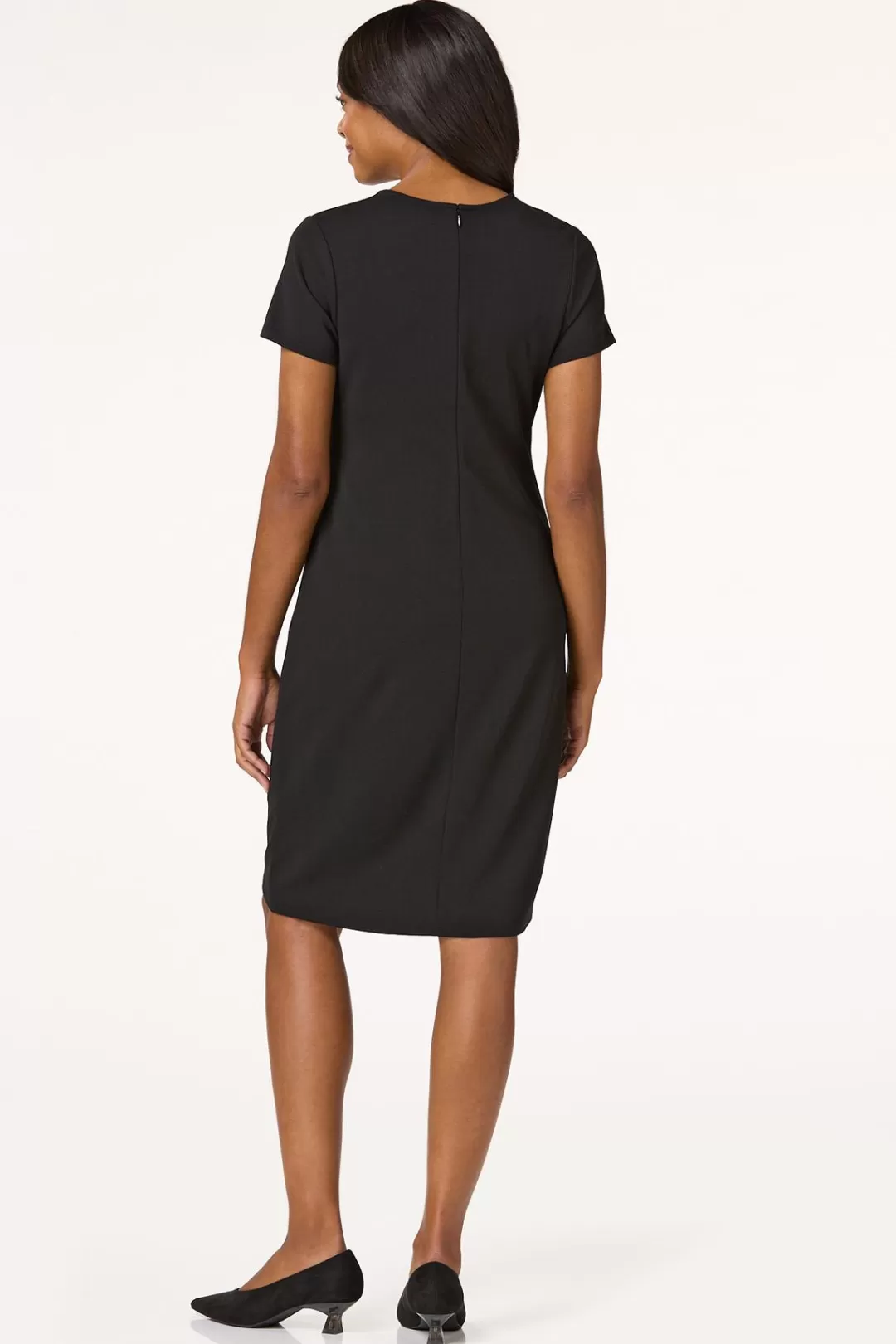 Cato Dresses | Black Faux Wrap Dress