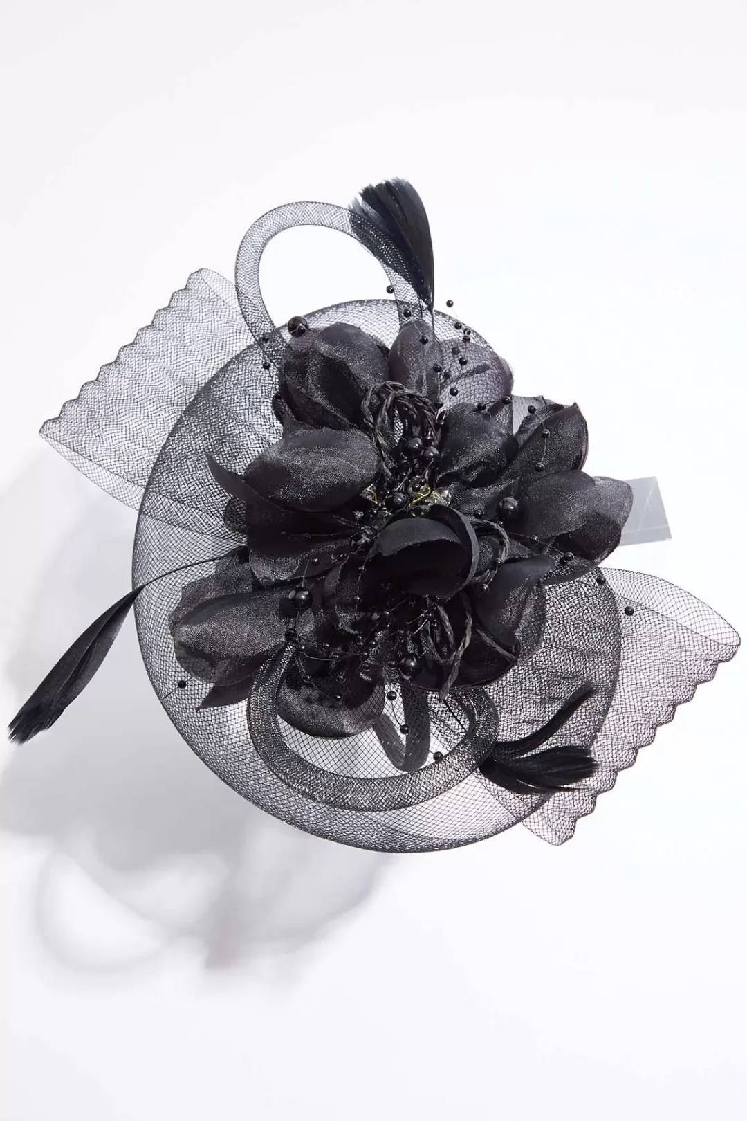 Cato Hats & Hair | Black Flower Bead Fascinator