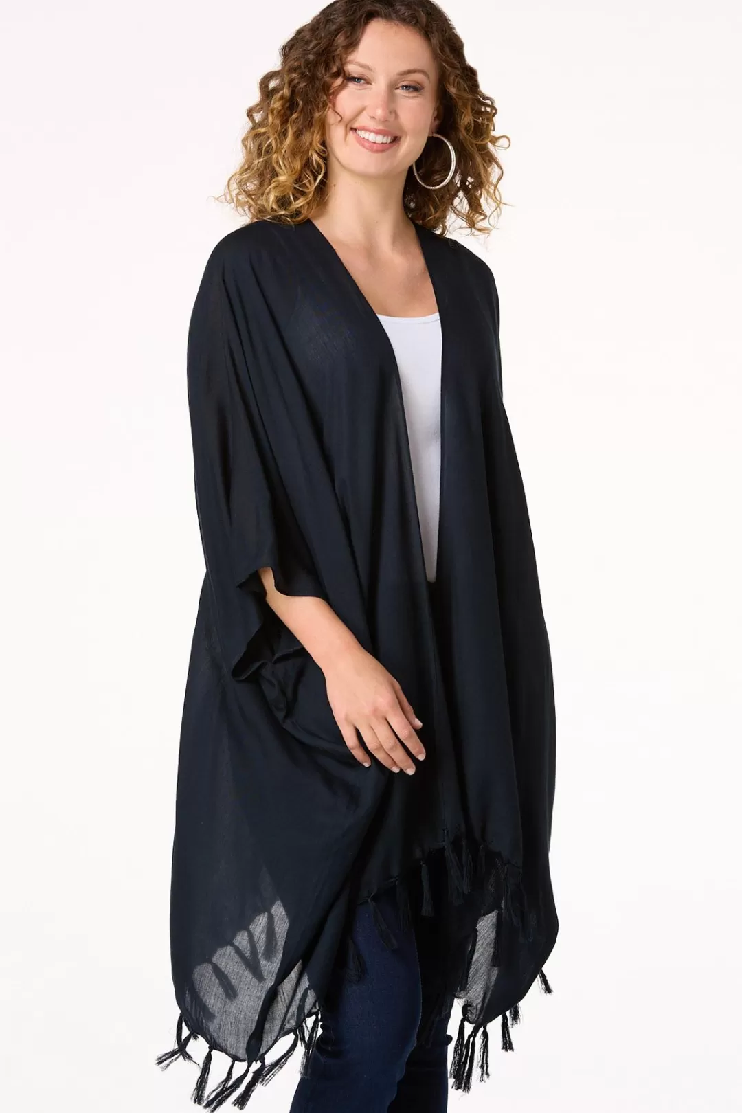 Cato Cover Ups | Tops | Black Tassel Kimono