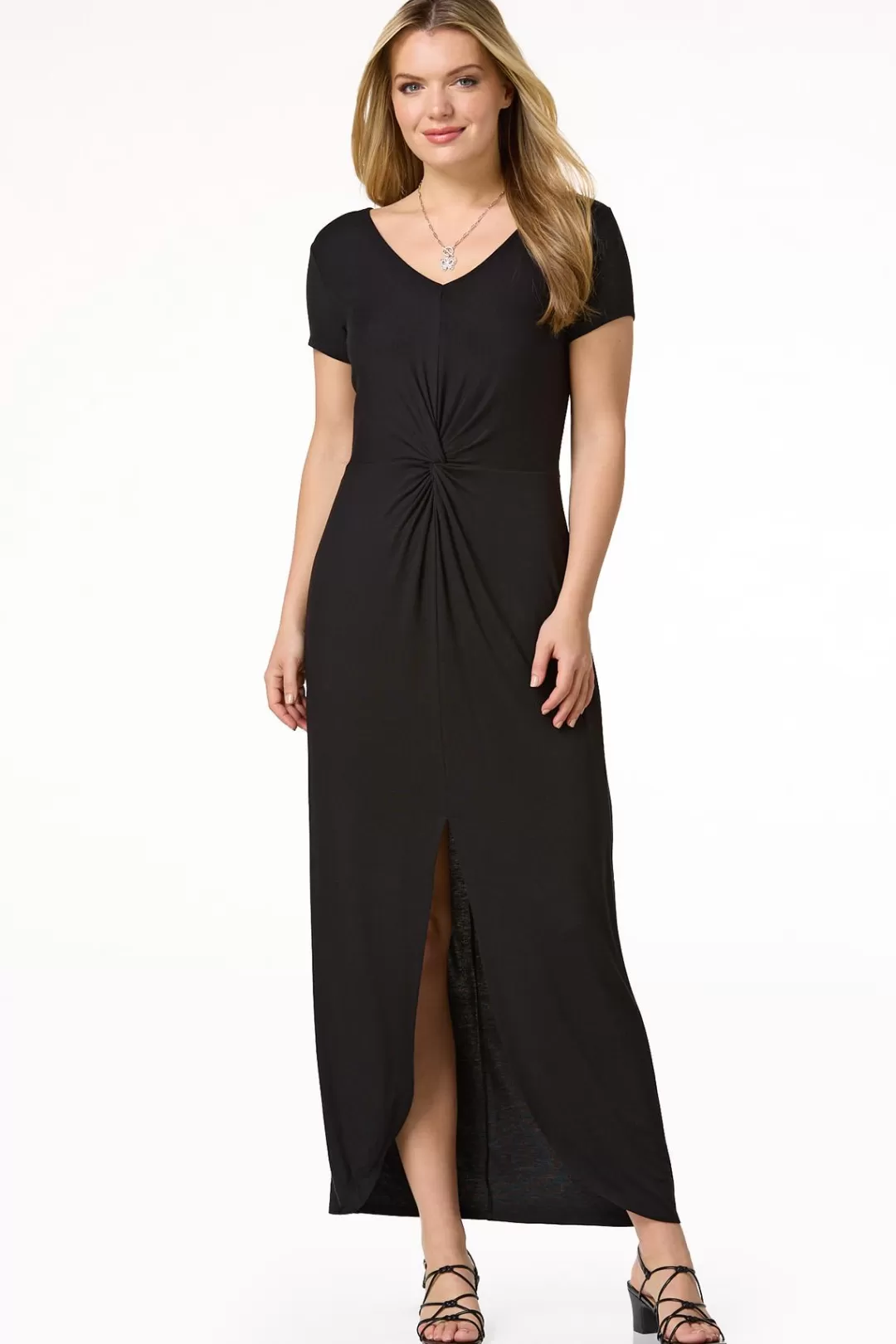 Cato Dresses | Black Twisted Maxi Dress