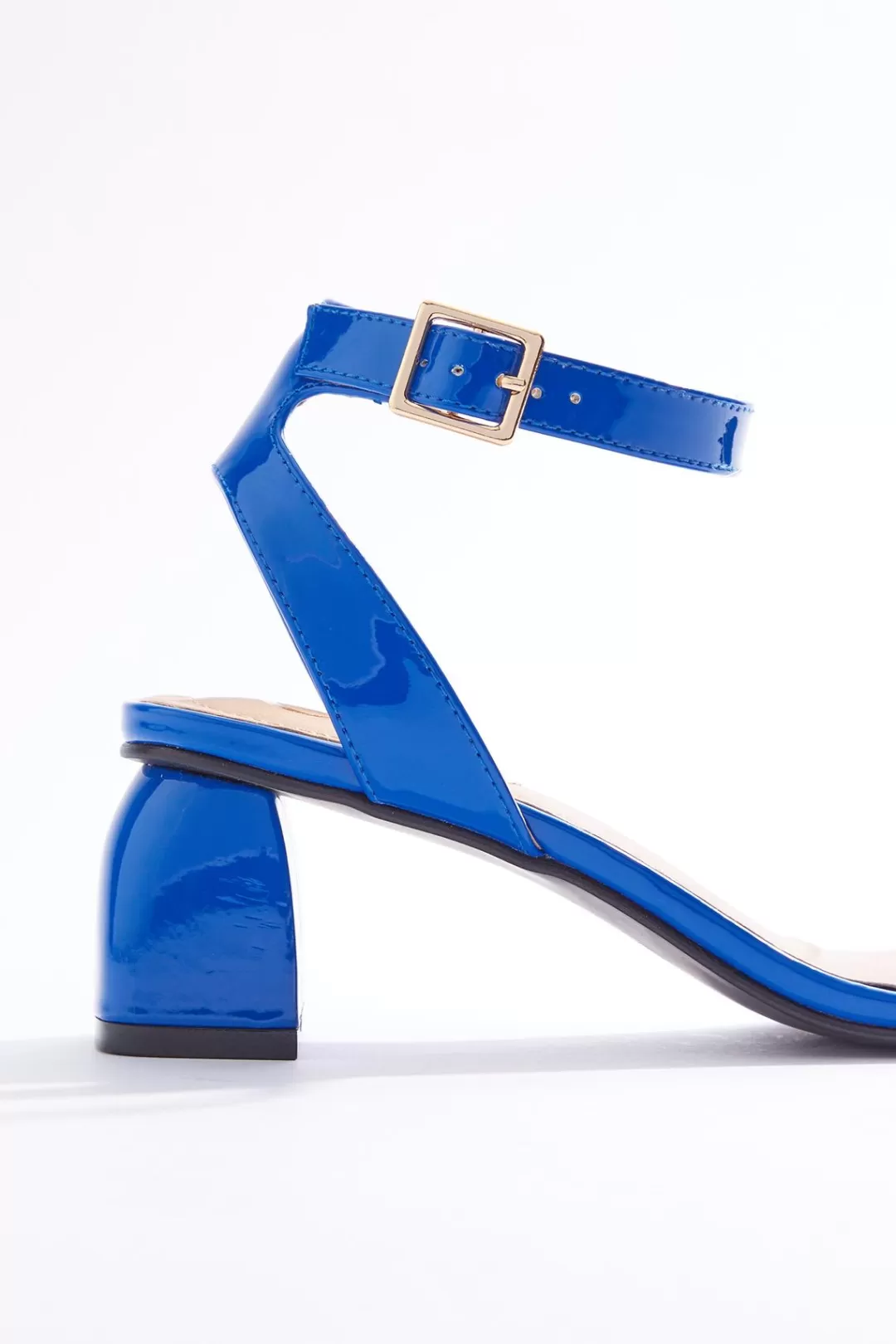 Cato Sandals | Heels | Blue Patent Heeled Sandals