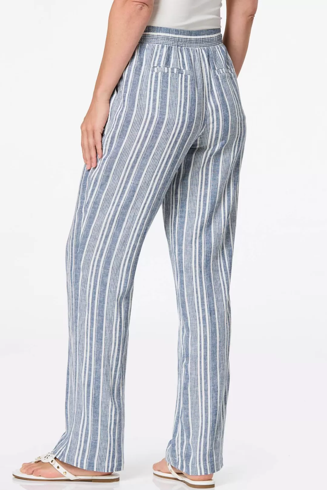 Cato Pants | Stripe Linen Beach Pants