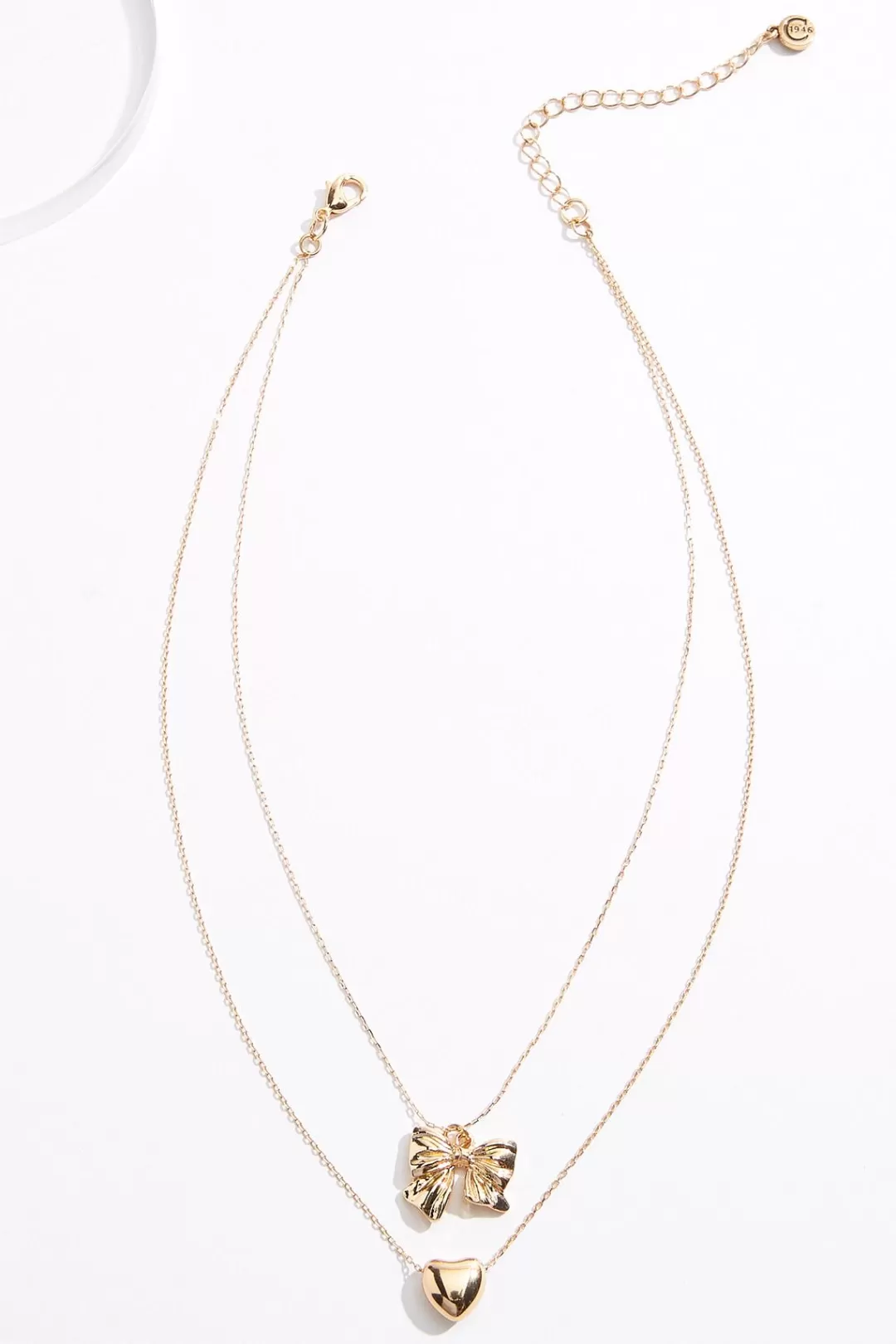 Cato Necklaces | Bow Heart Delicate Layered Necklace