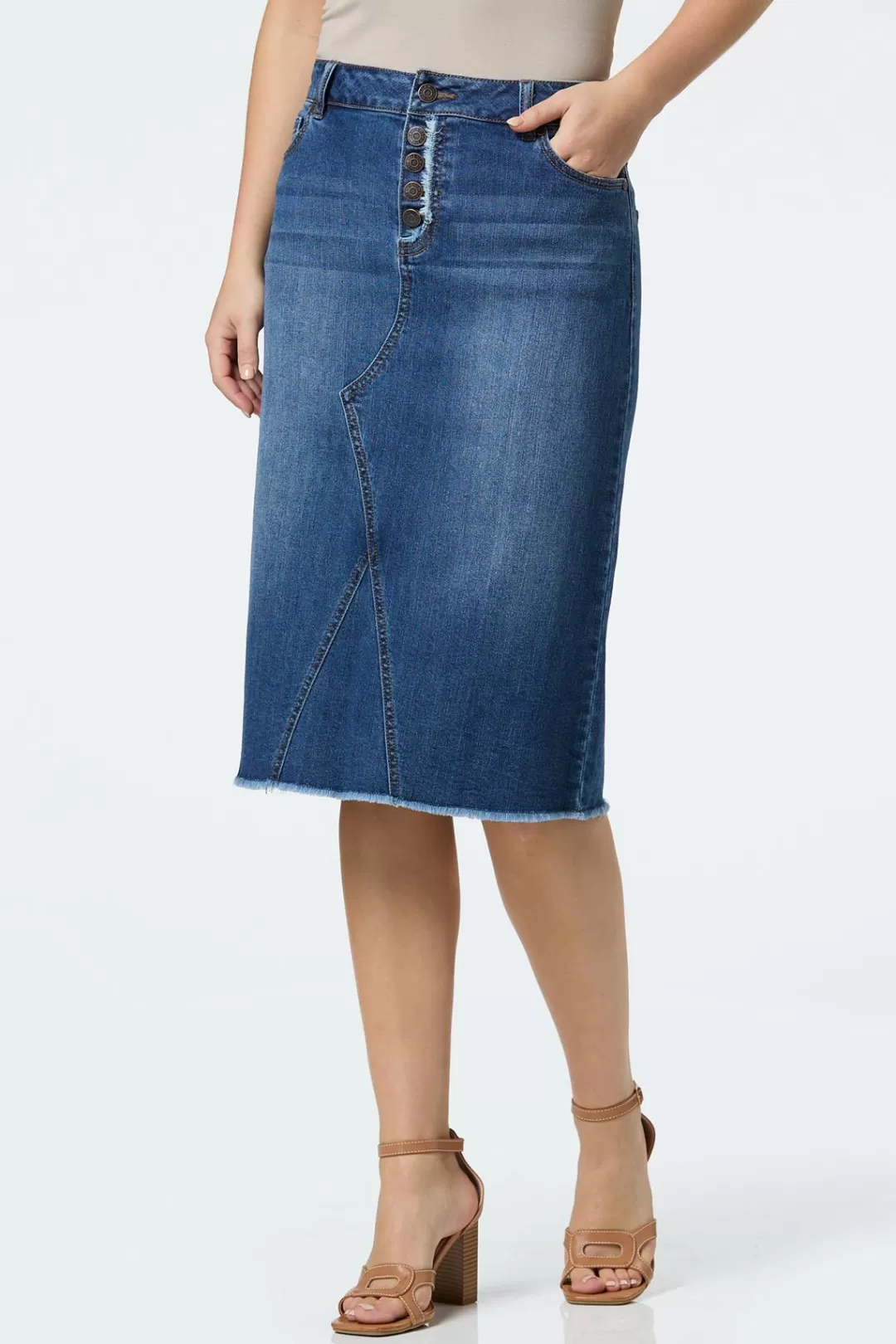 Cato Skirts | Jeans | Button Fly Denim Skirt