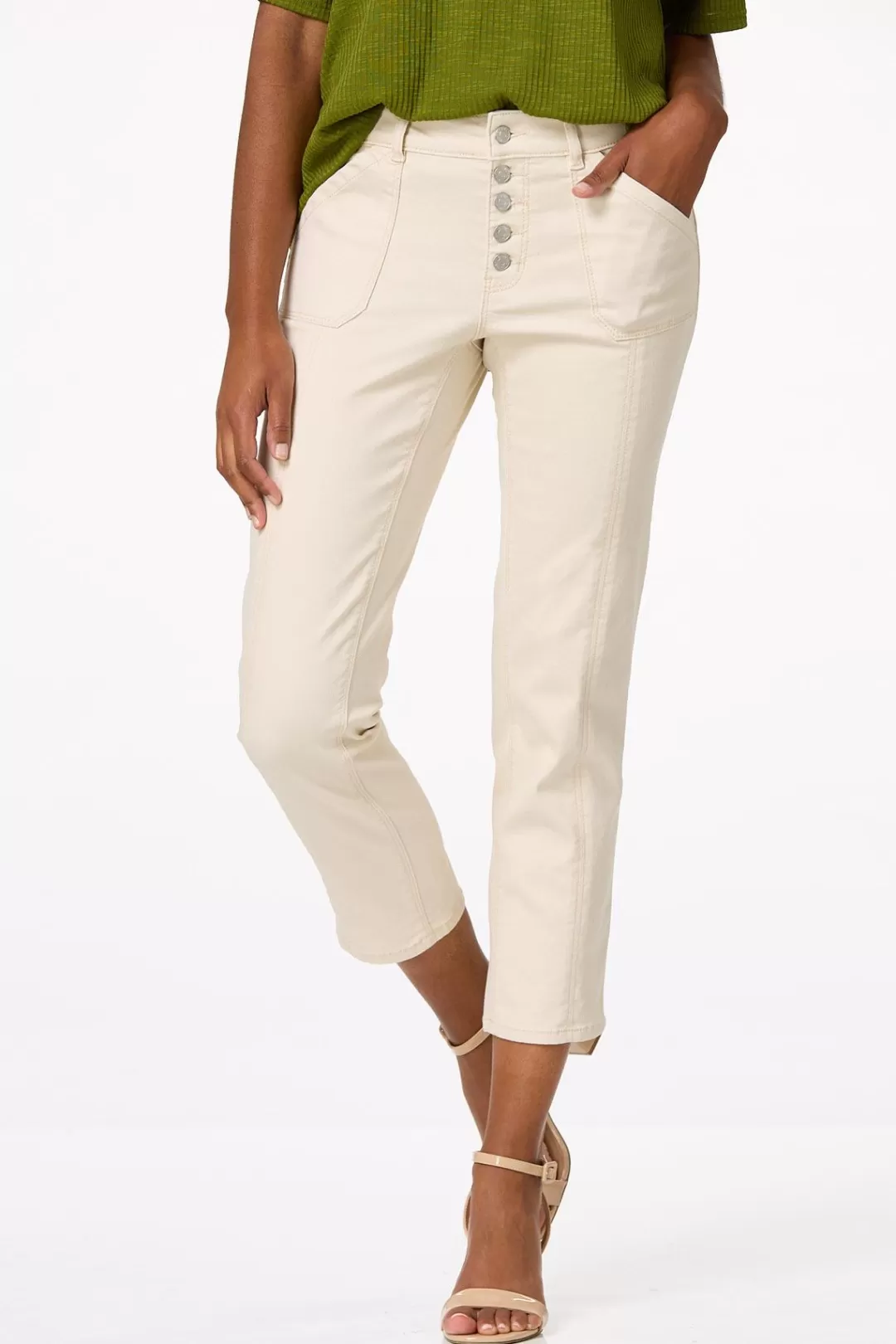 Cato Jeans | Button Front Ankle Pants