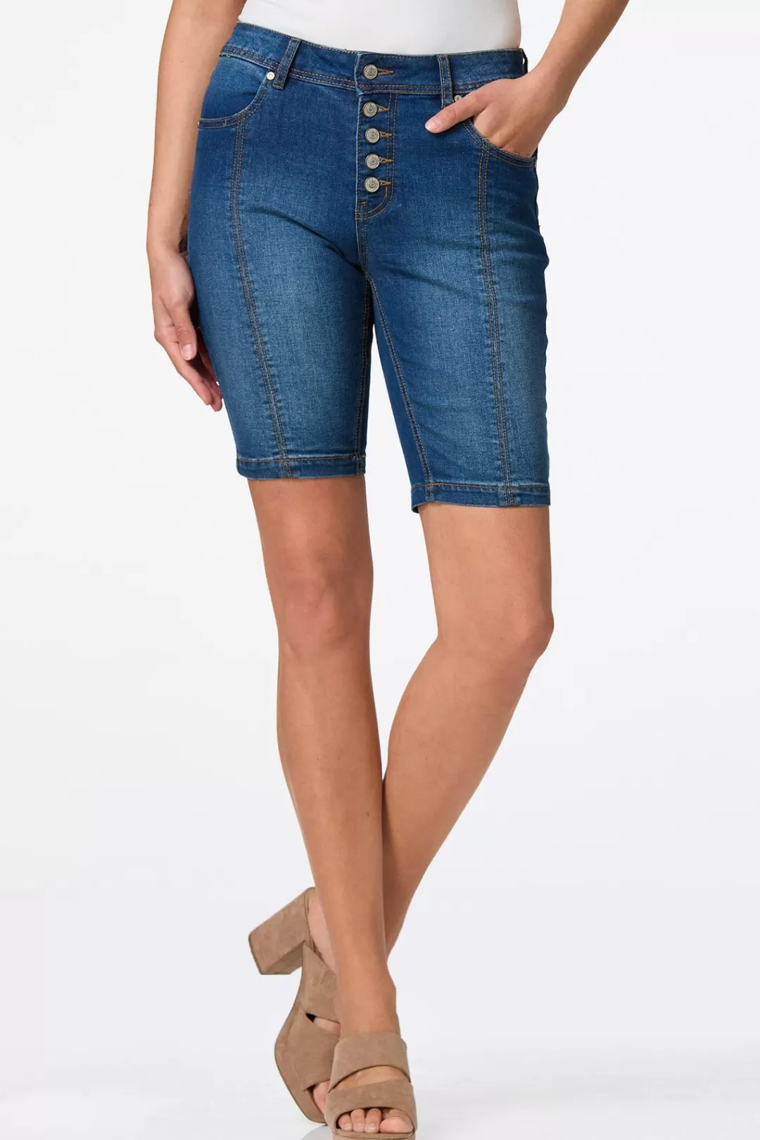 Cato Shorts | Jeans | Button Front Denim Shorts