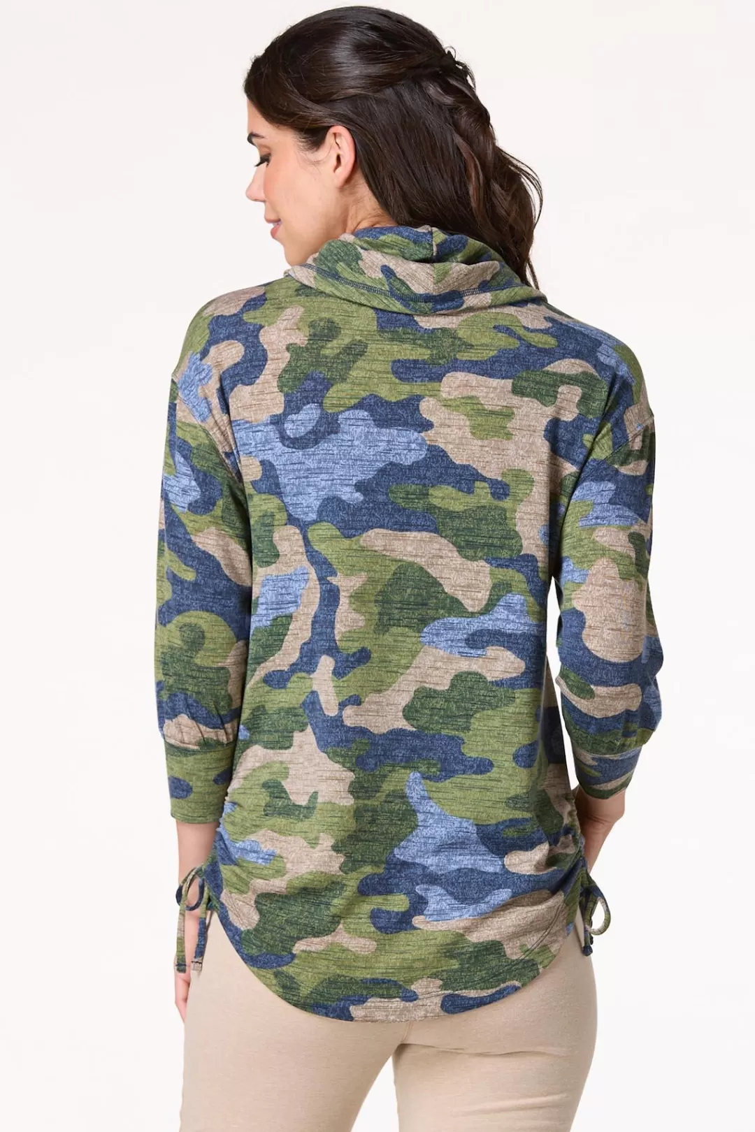 Cato Athleisure | Tops | Camo Cowl Neck Tunic