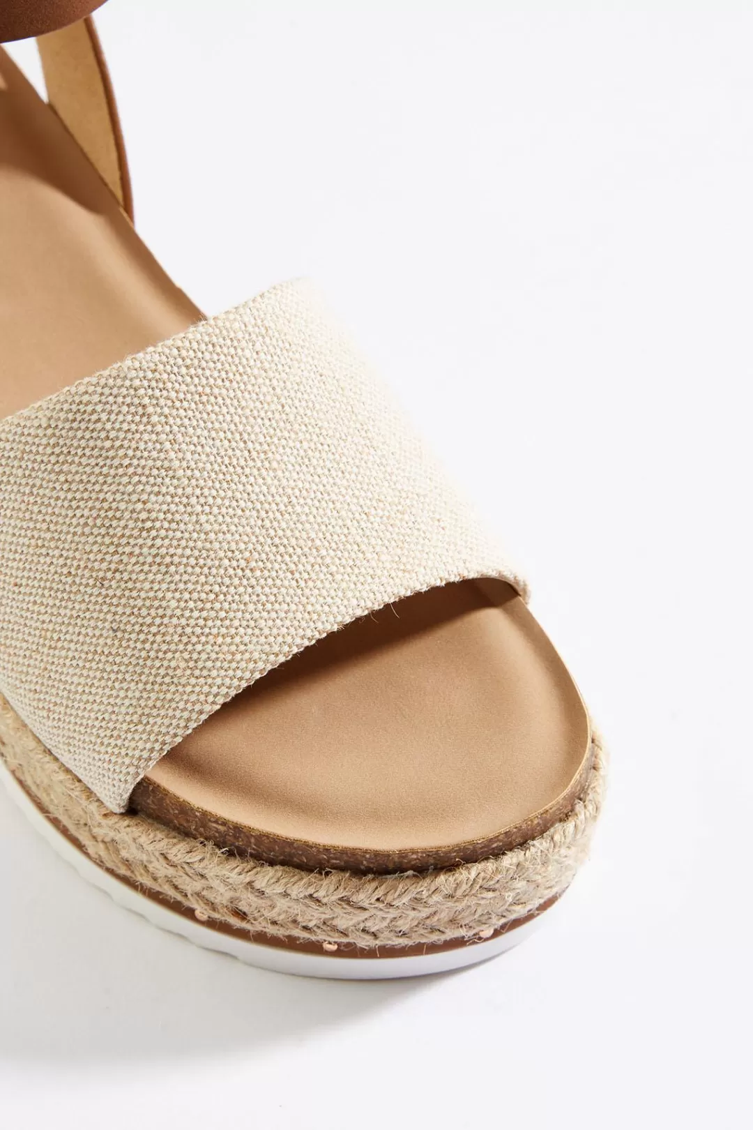 Cato Sandals | Canvas Band Flatform Wedge Sandals