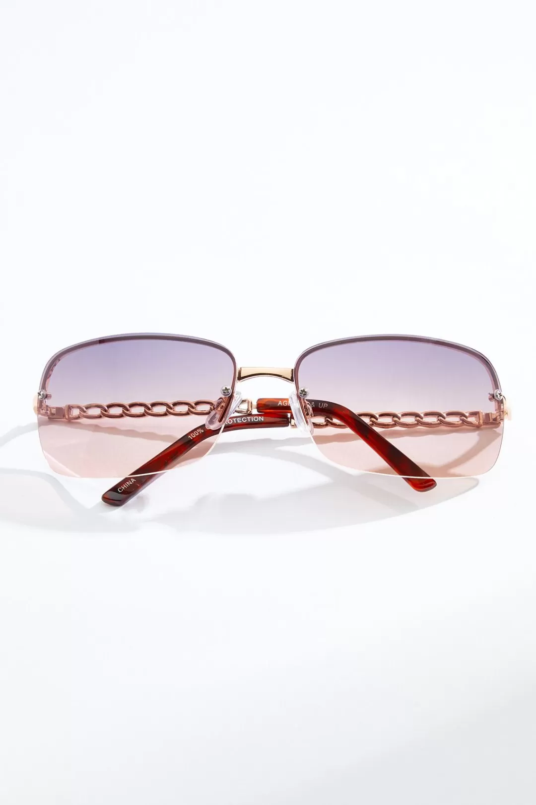 Cato Sunglasses | Chain Arm Rimless Sunglasses