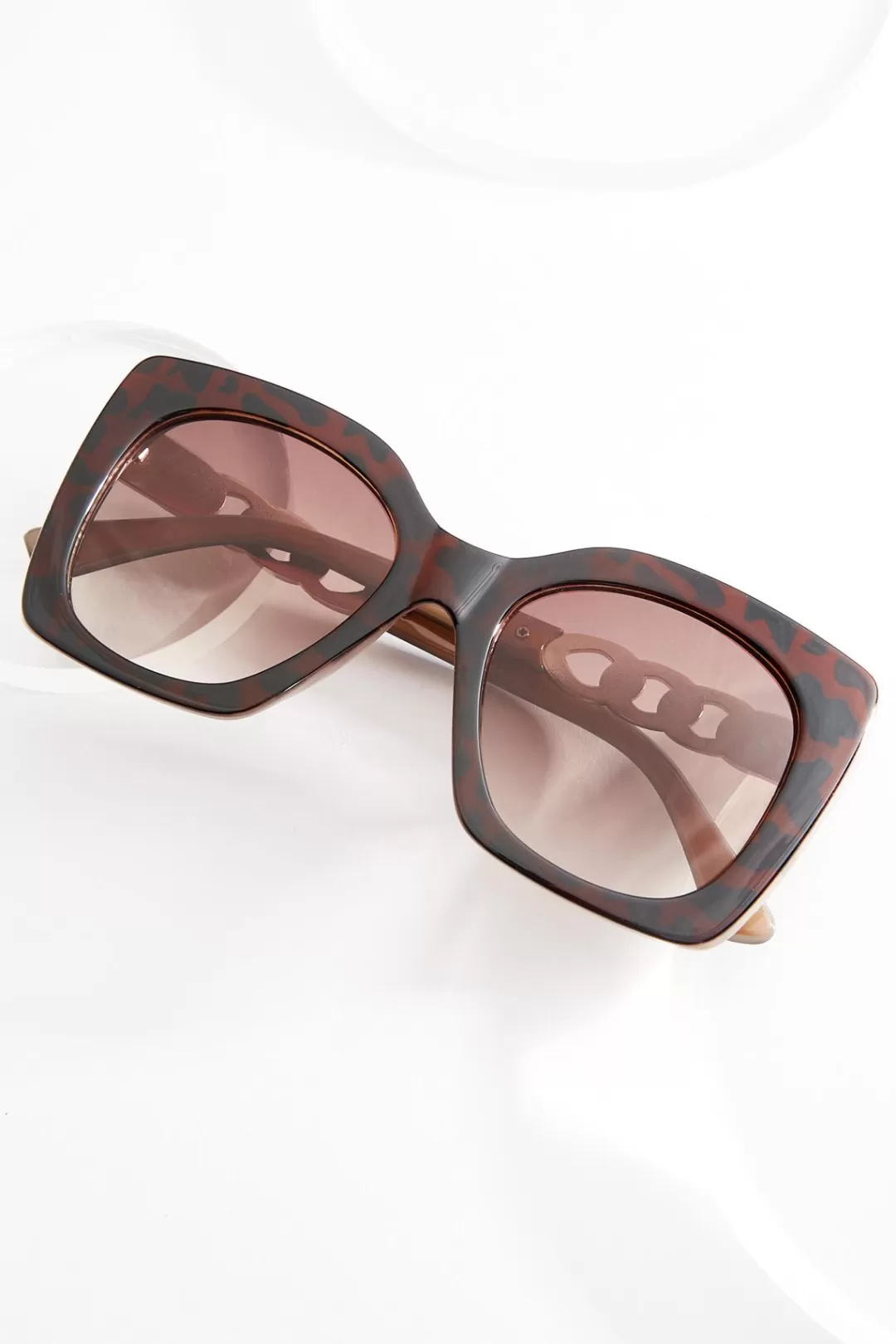 Cato Sunglasses | Chain Arm Tortoise Sunglasses