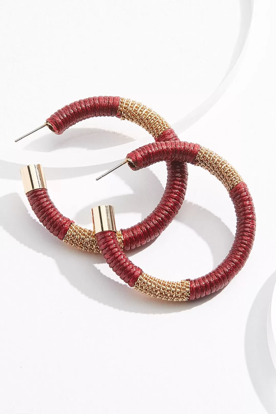 Cato Earrings | Chain Detail Wrapped Hoop Earrings