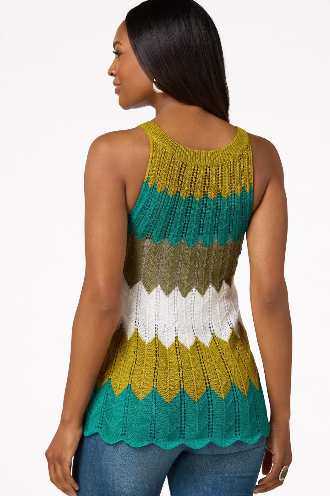 Cato Sweaters | Chevron Halter Sweater