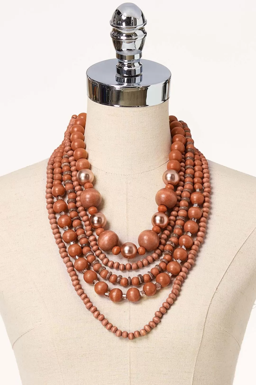 Cato Necklaces | Chunky Wood Ball Necklace