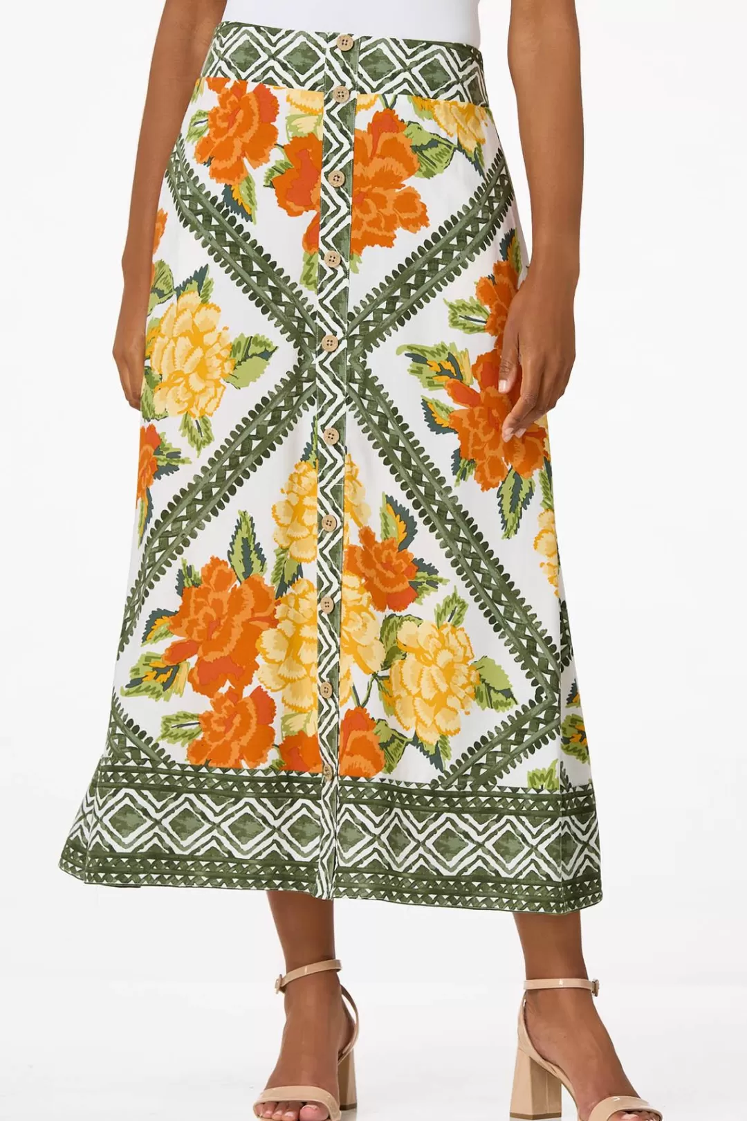 Cato Skirts | Citrus Floral Skirt