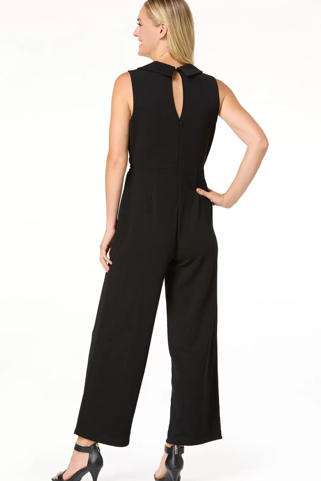 Cato Dresses | Collared Tie Waist Jumpsuit