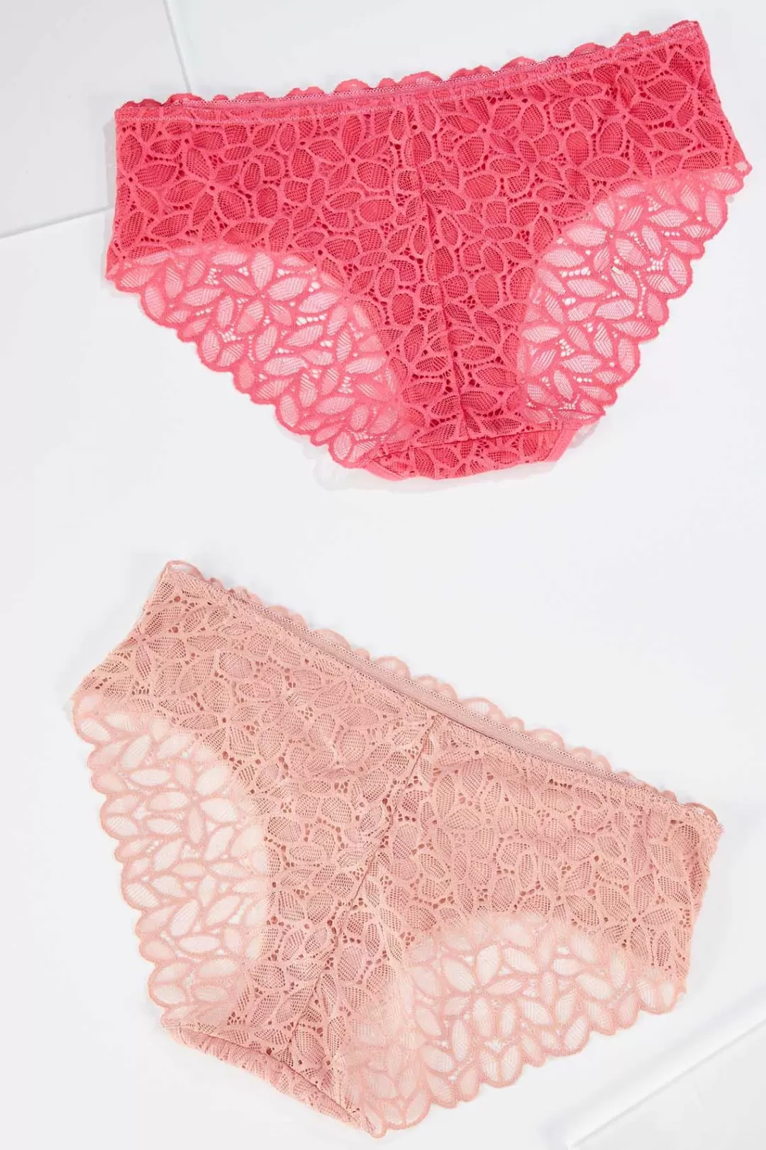 Cato Intimates | Pink Lace Hipster Panty Set