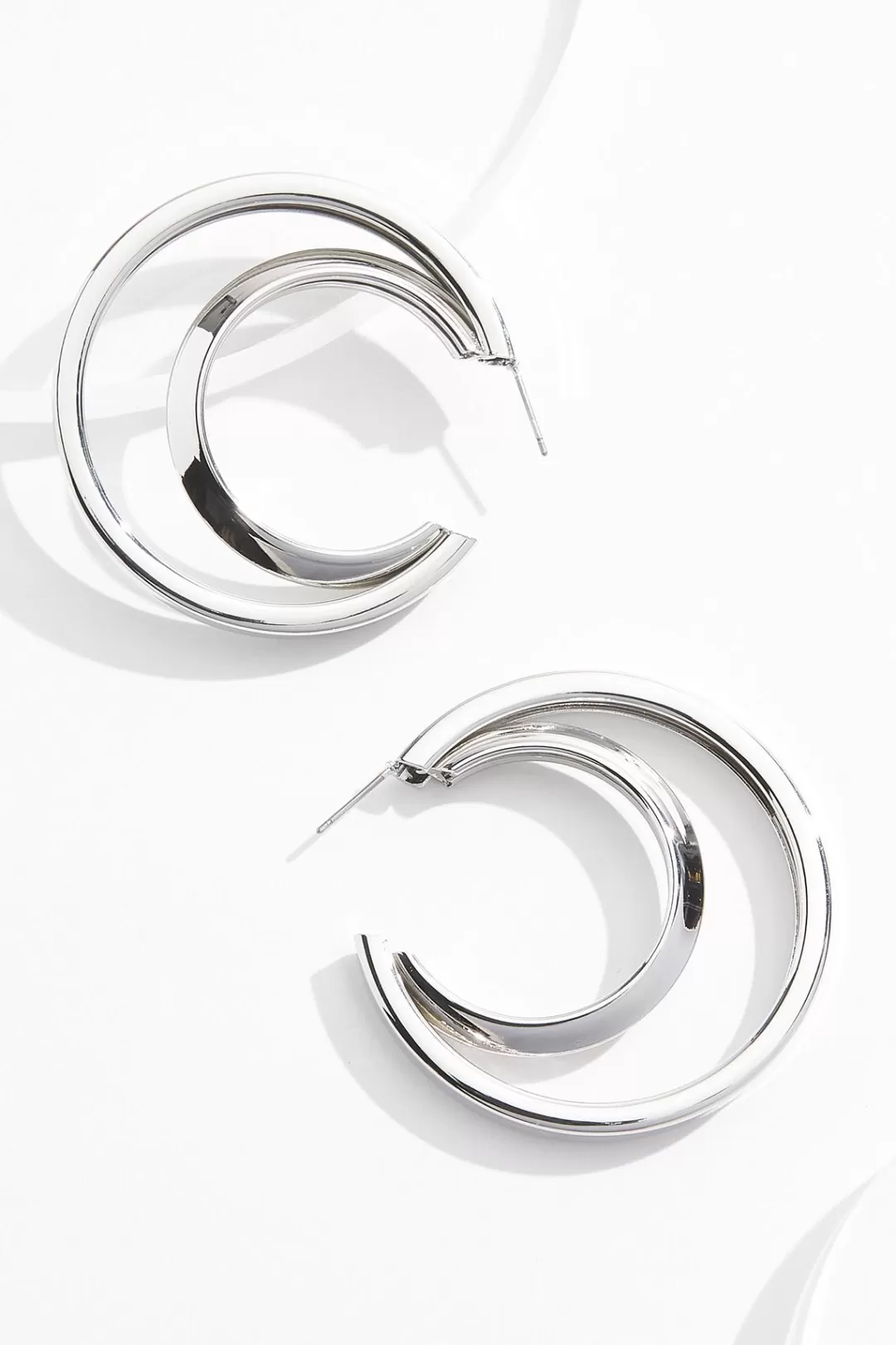 Cato Earrings | Crescent Cutout Hoop Earrings