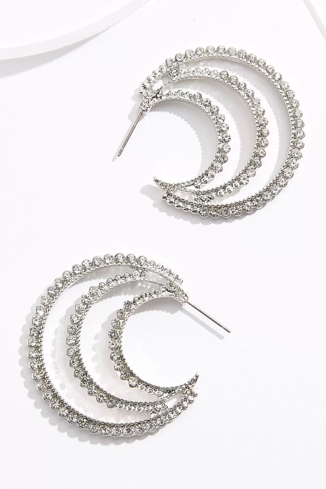 Cato Social Occasion | Earrings | Crescent Moon Hoop Earrings