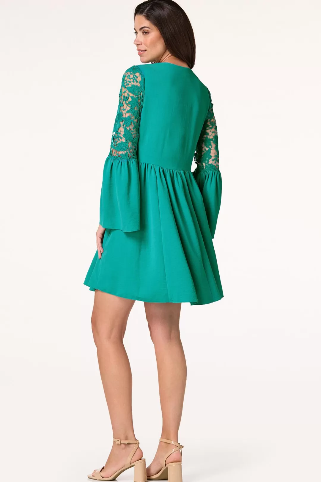 Cato Dresses | Crochet Bell Sleeve Dress