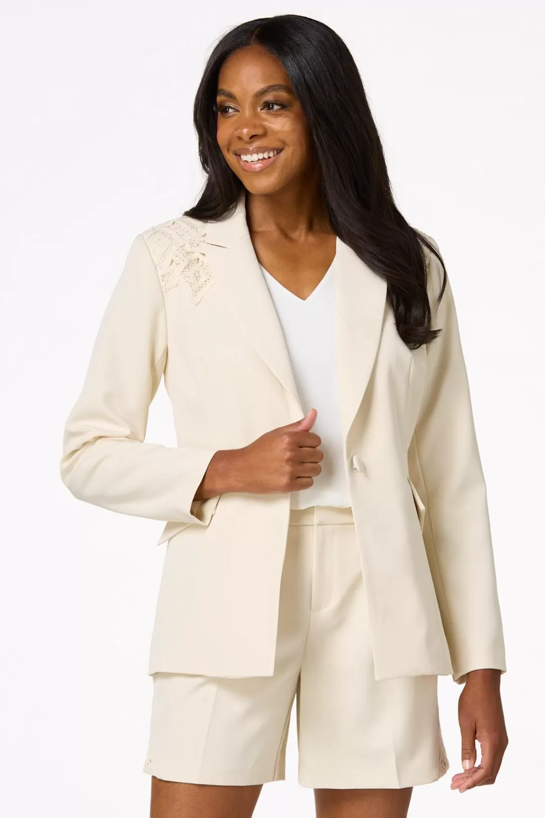 Cato Suiting | Jackets & Vests | Crochet Trim Blazer