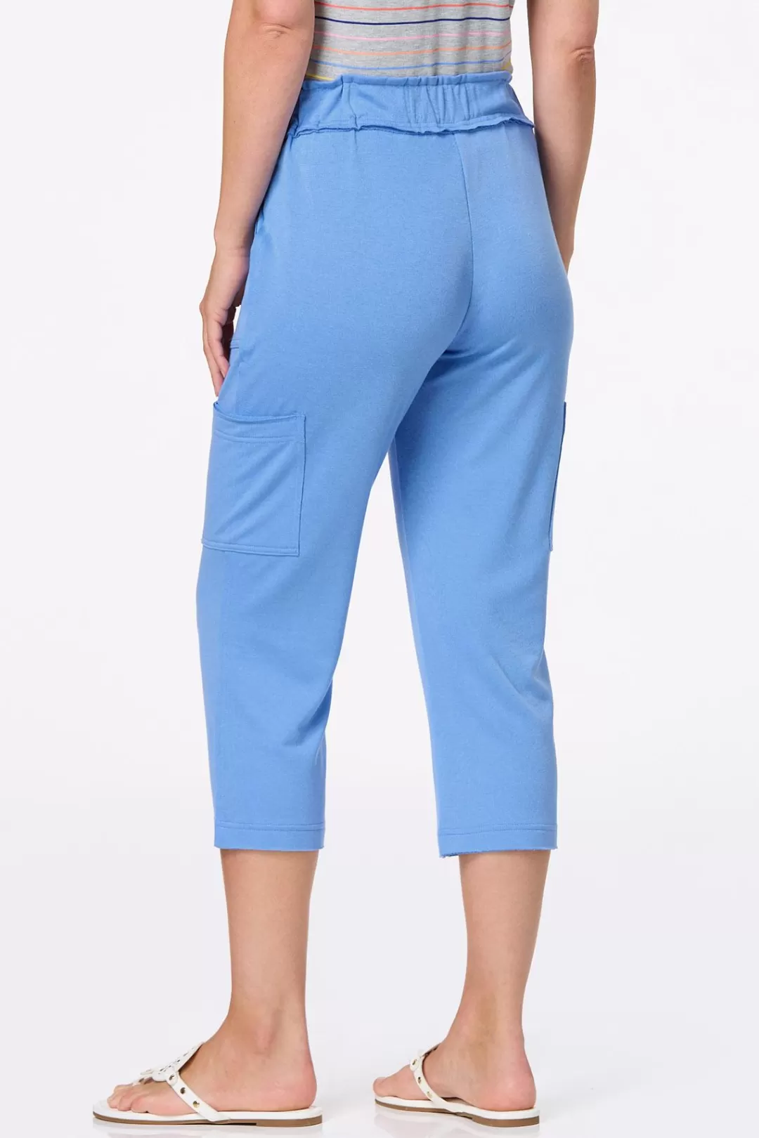 Cato Athleisure | Pants | Cropped Blue French Terry Pants