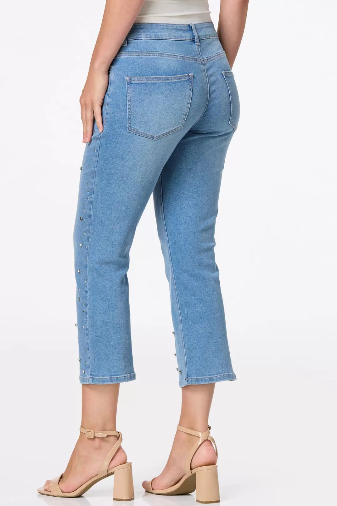 Cato Jeans | Cropped Rhinestone Jeans