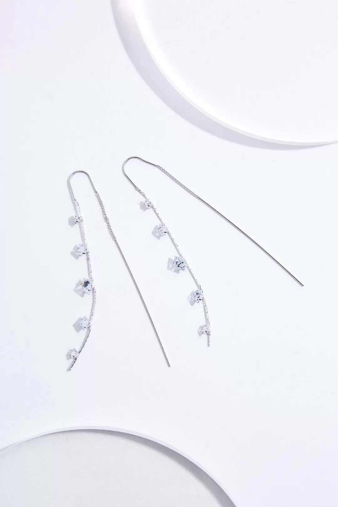 Cato Earrings | Cubic Zirconia Linear Earrings