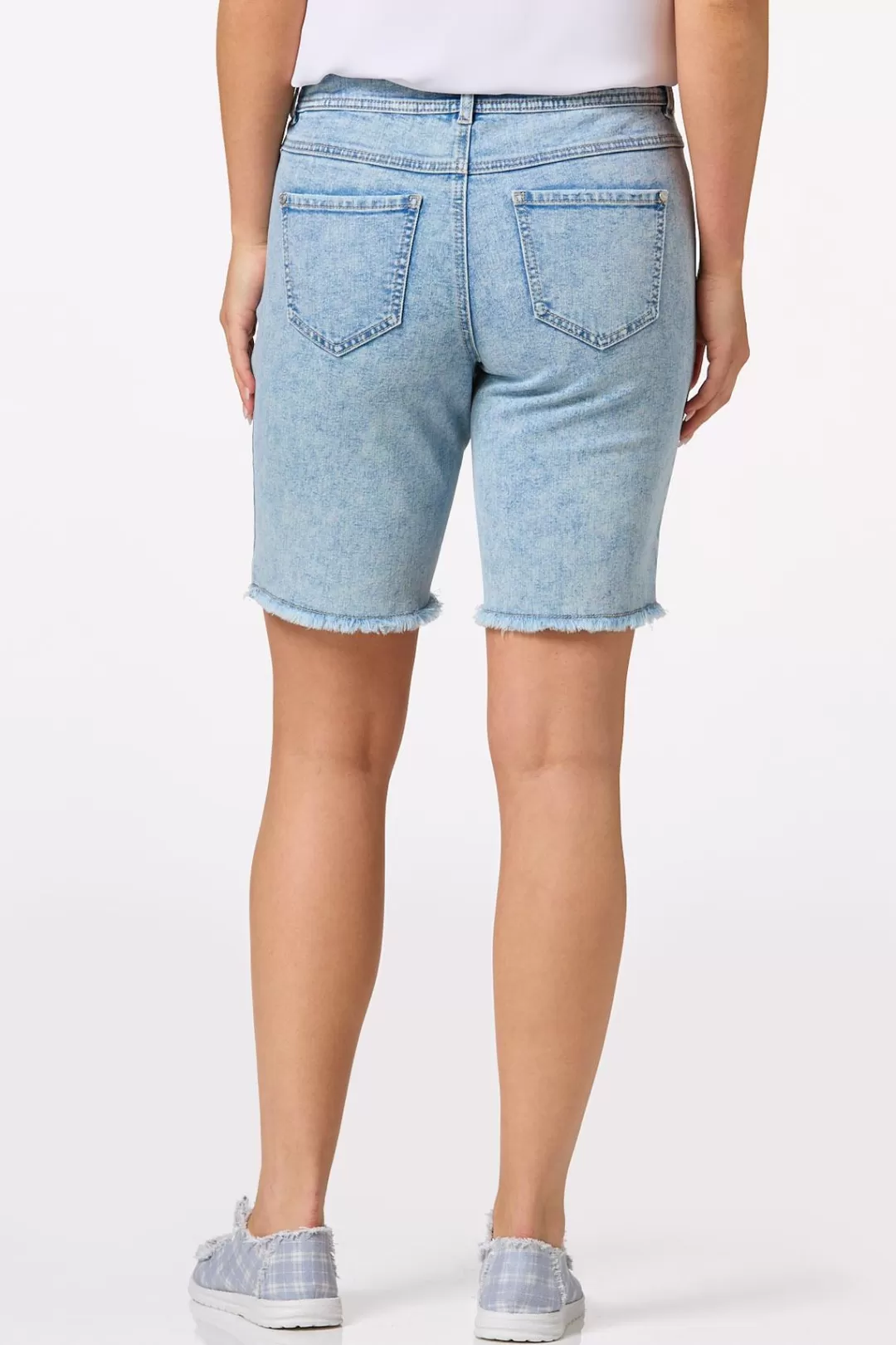 Cato Jeans | Shorts | Curvy Frayed Denim Shorts