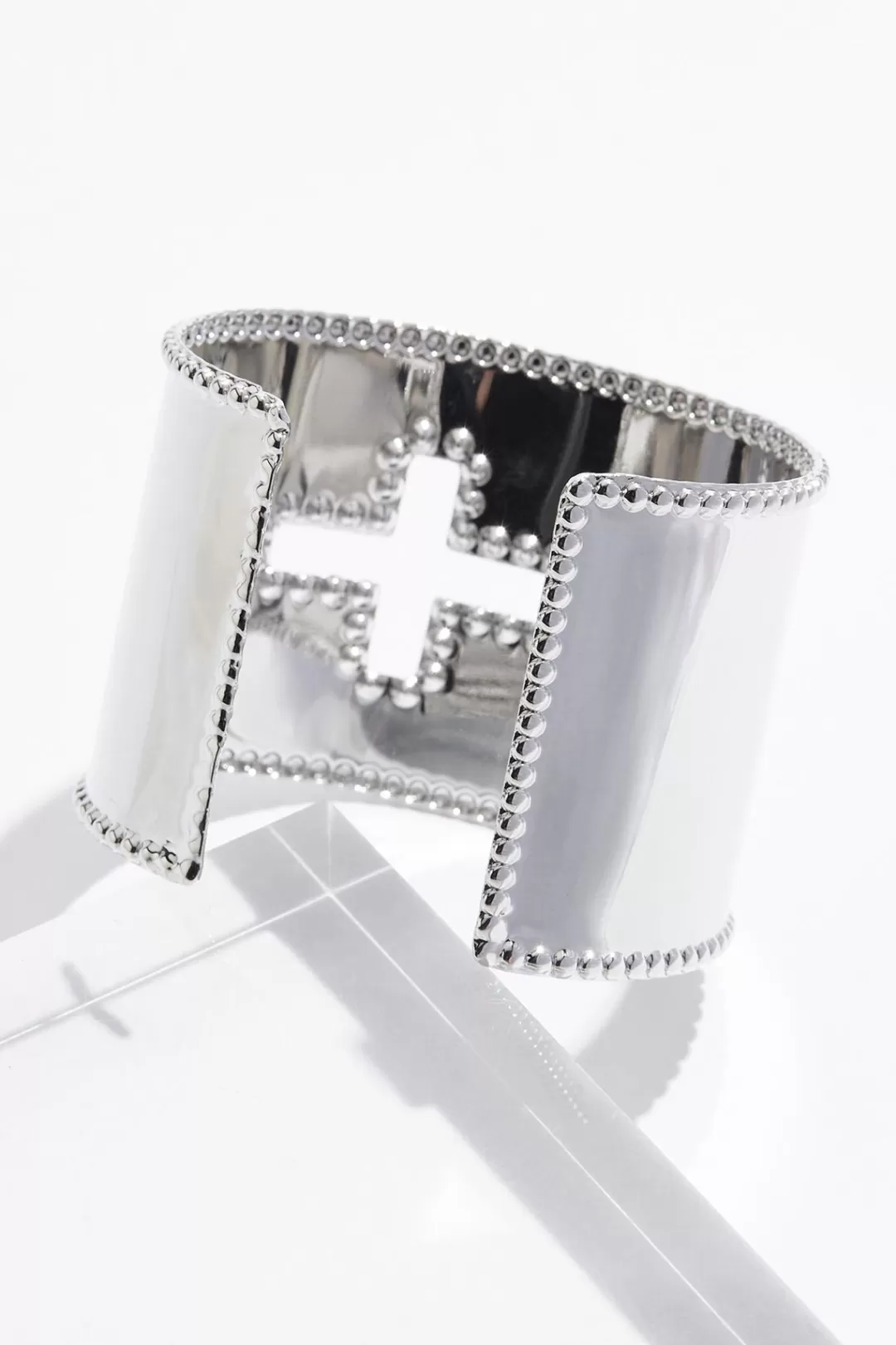 Cato Inspirational | Bracelets | Cutout Cross Cuff Bracelet