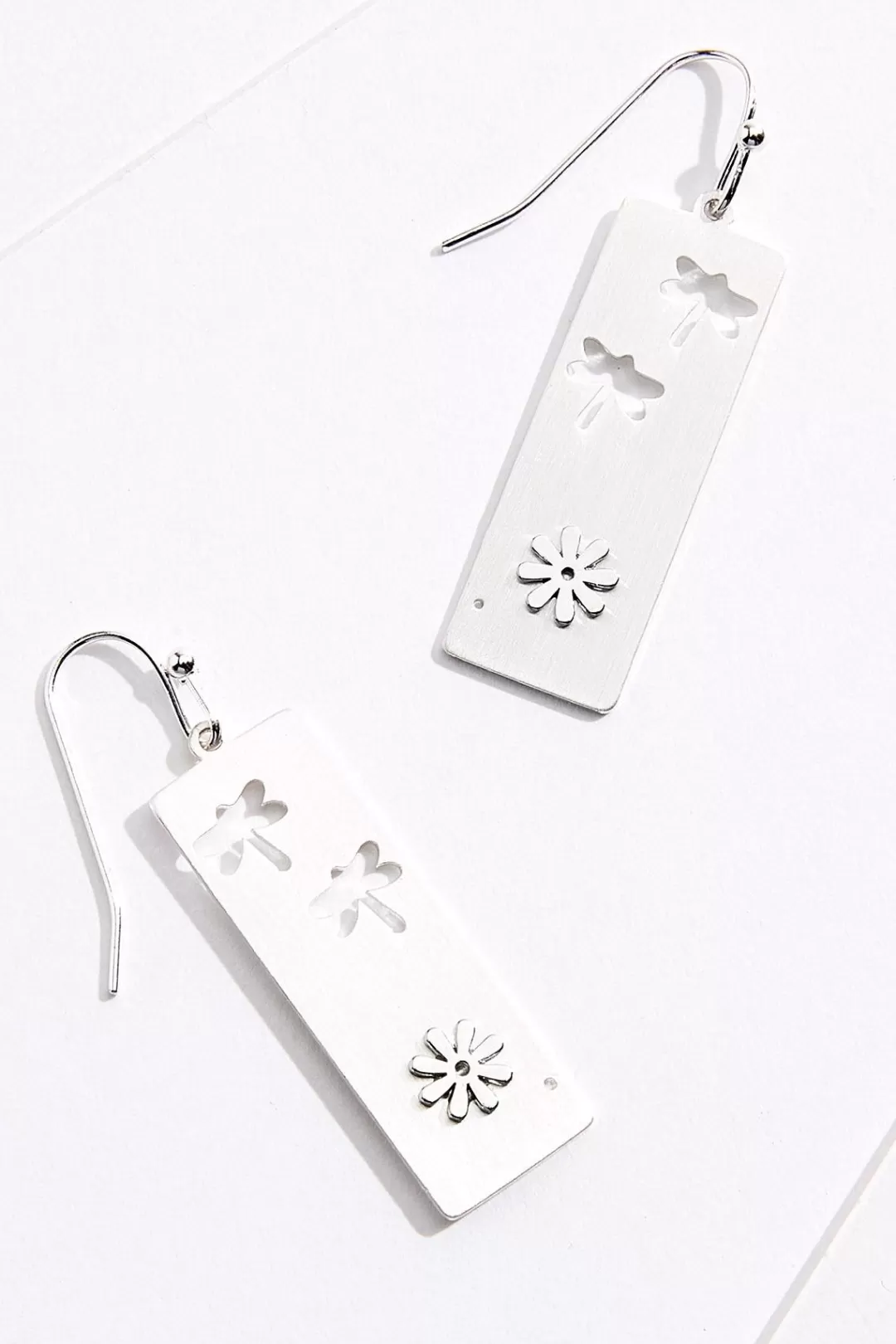 Cato Earrings | Cutout Dragonfly Rectangle Earrings