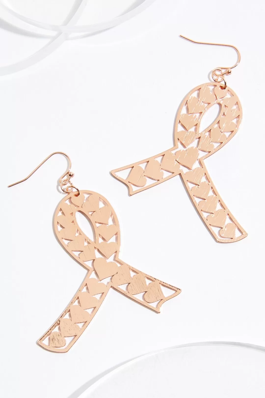 Cato Earrings | Cutout Heart Awareness Ribbon Earrings