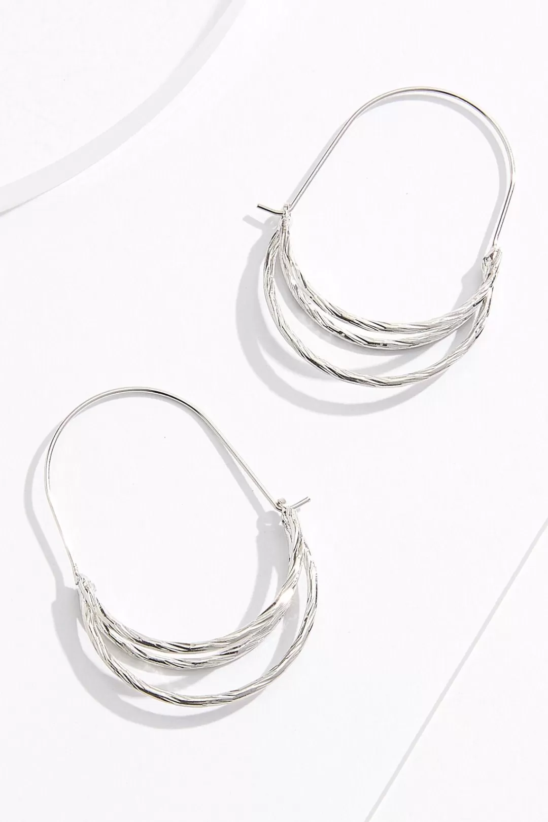 Cato Earrings | Delicate Cutout Hinge Hoop Earrings