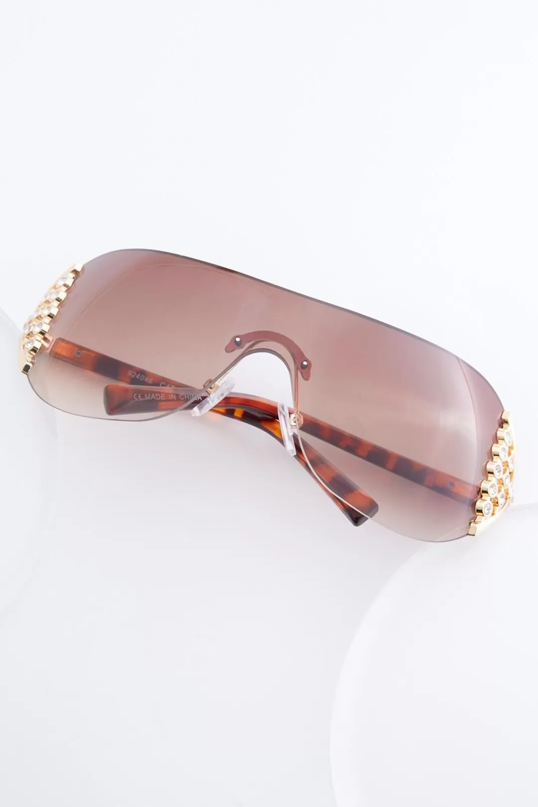 Cato Sunglasses | Embellished Shield Sunglasses