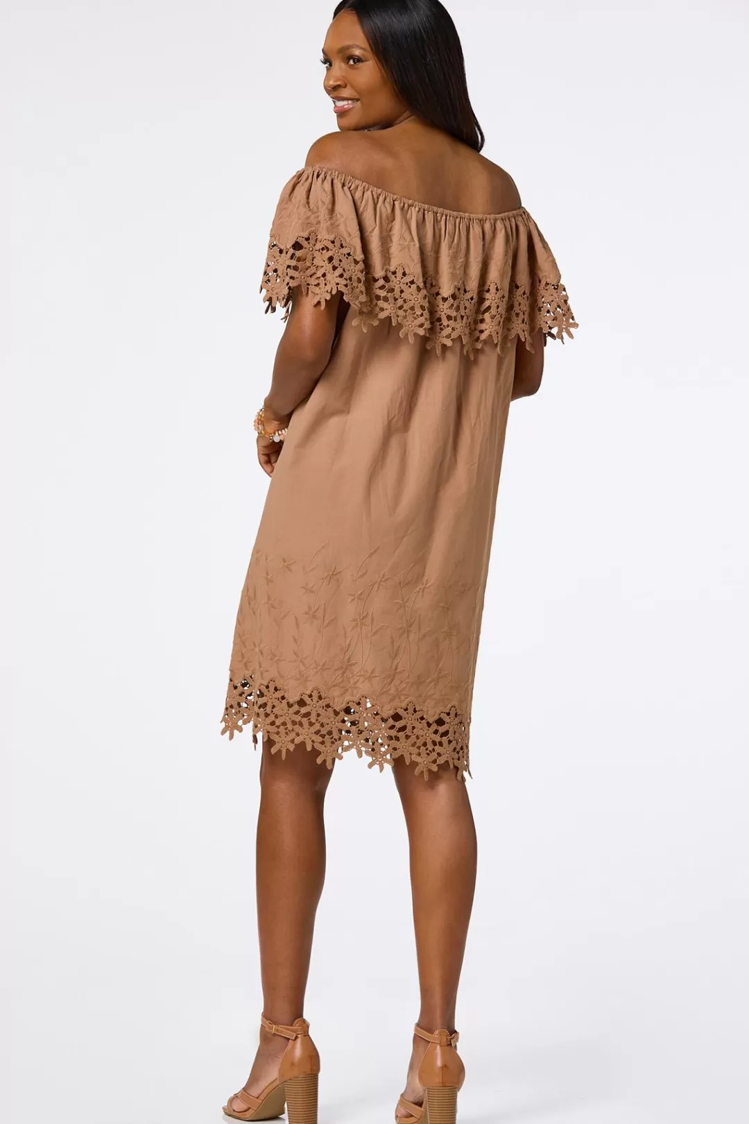 Cato Dresses | Embroidered Off Shoulder Dress