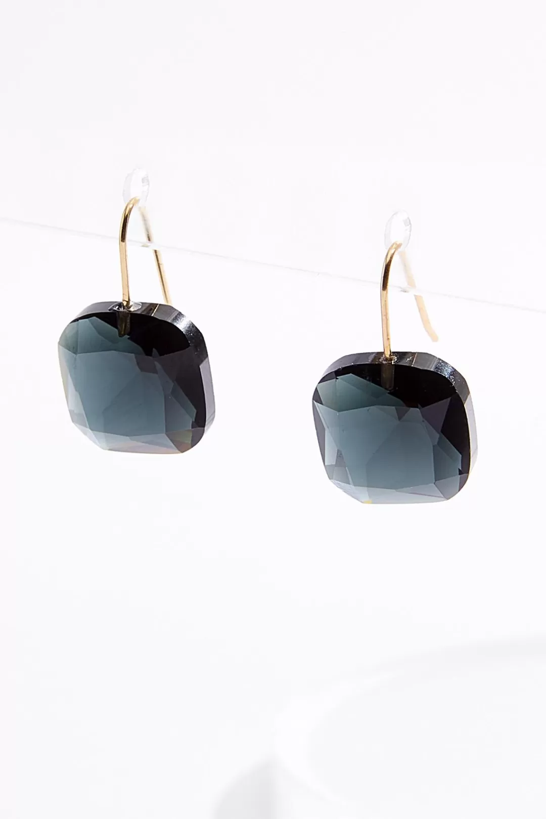 Cato Earrings | Faceted Square Dangle Earrings