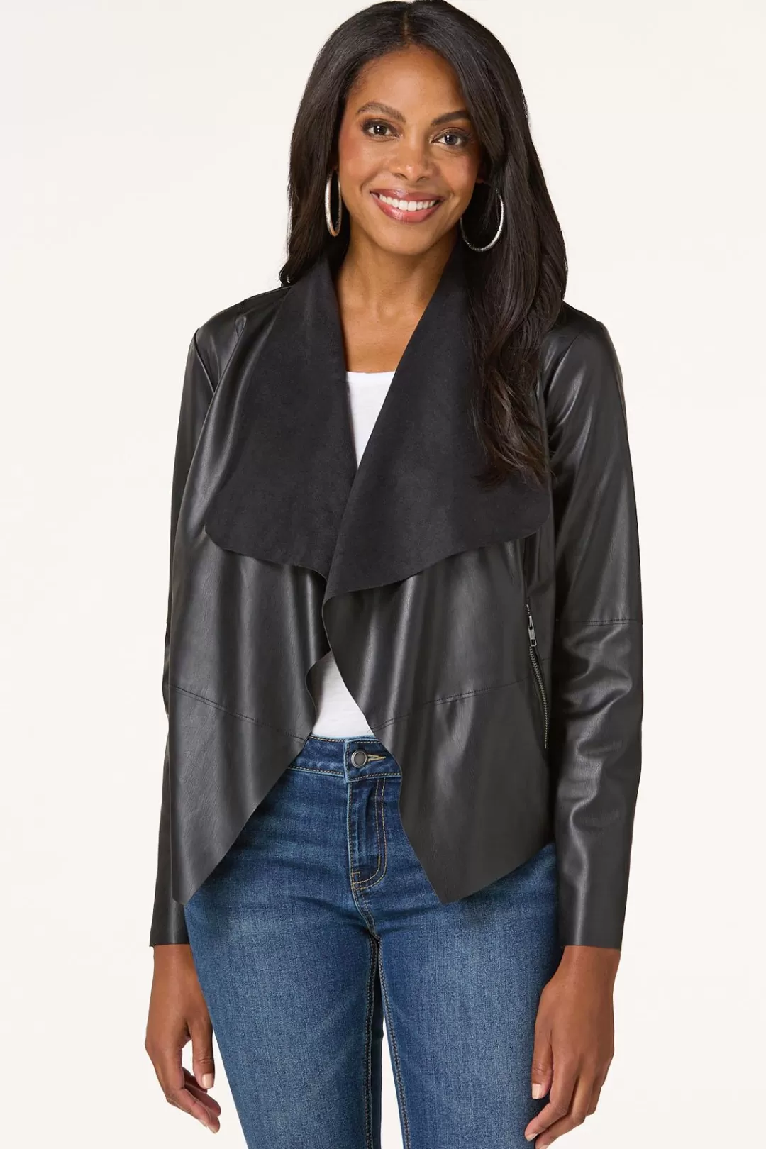 Cato Jackets & Vests | Faux Cascading Moto Jacket