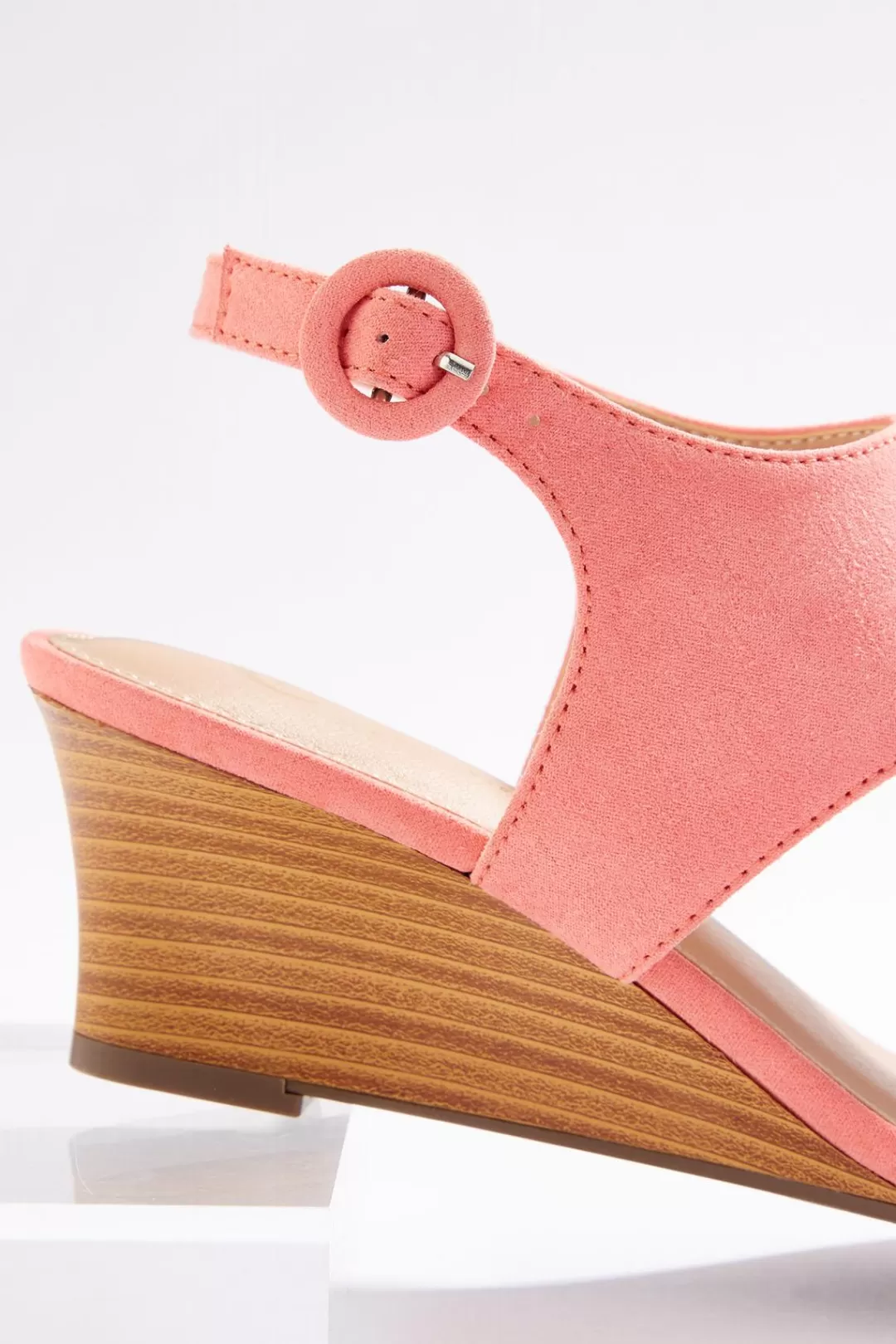 Cato Sandals | Faux Suede Thong Wedge Sandals