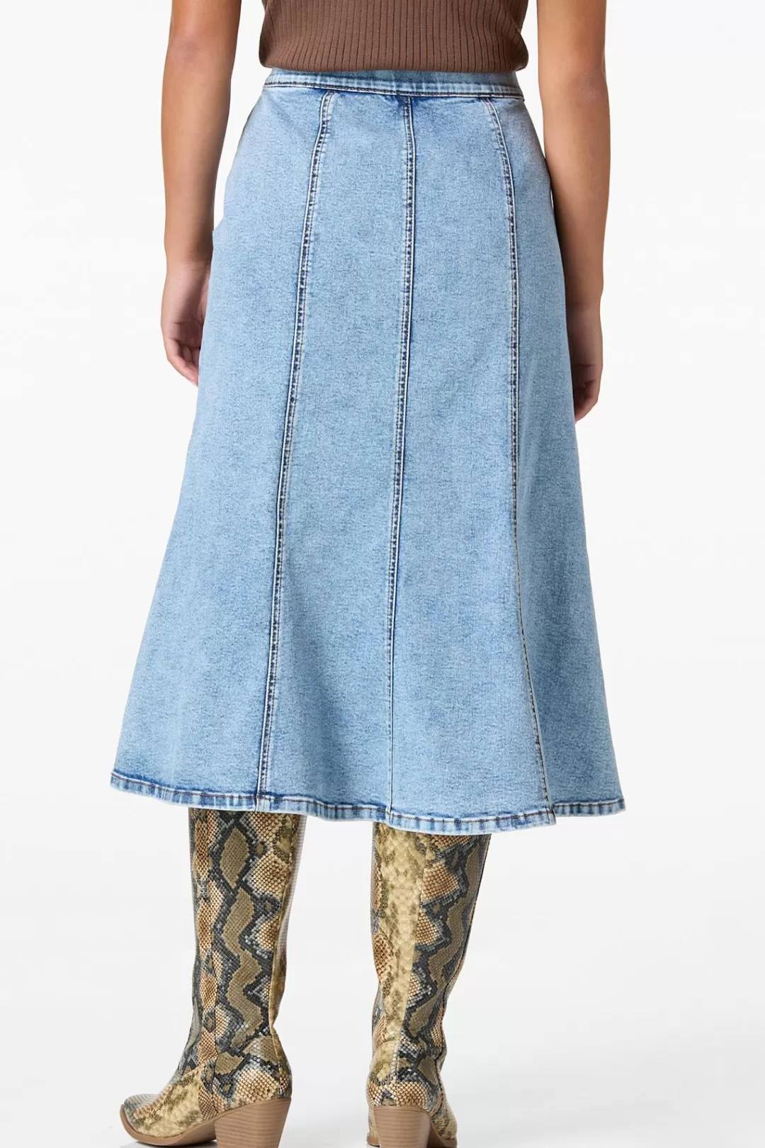 Cato Skirts | Jeans | Flare Denim Midi Skirt