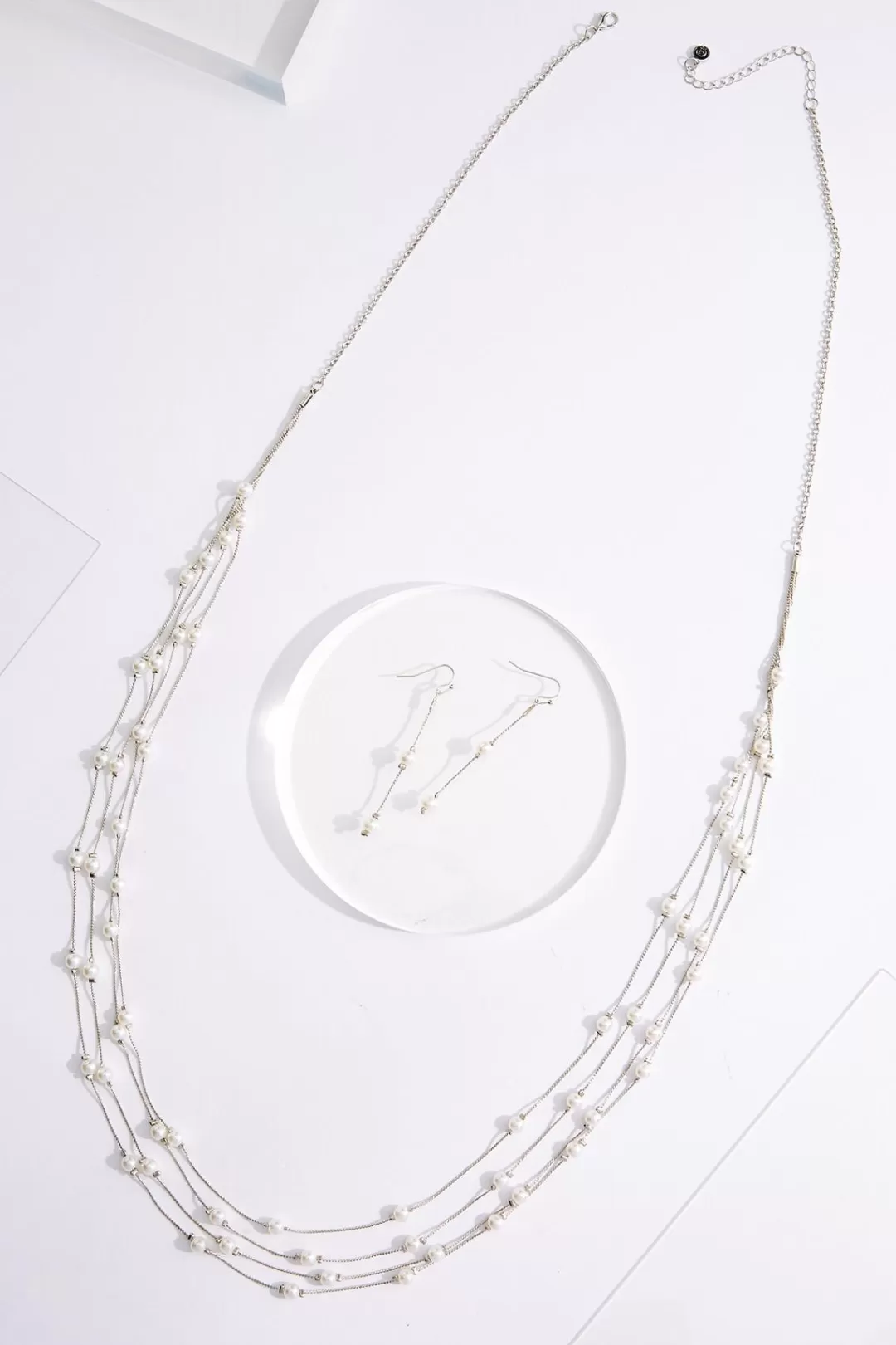 Cato Social Occasion | Sets | Floating Pearl Layered Necklace Set