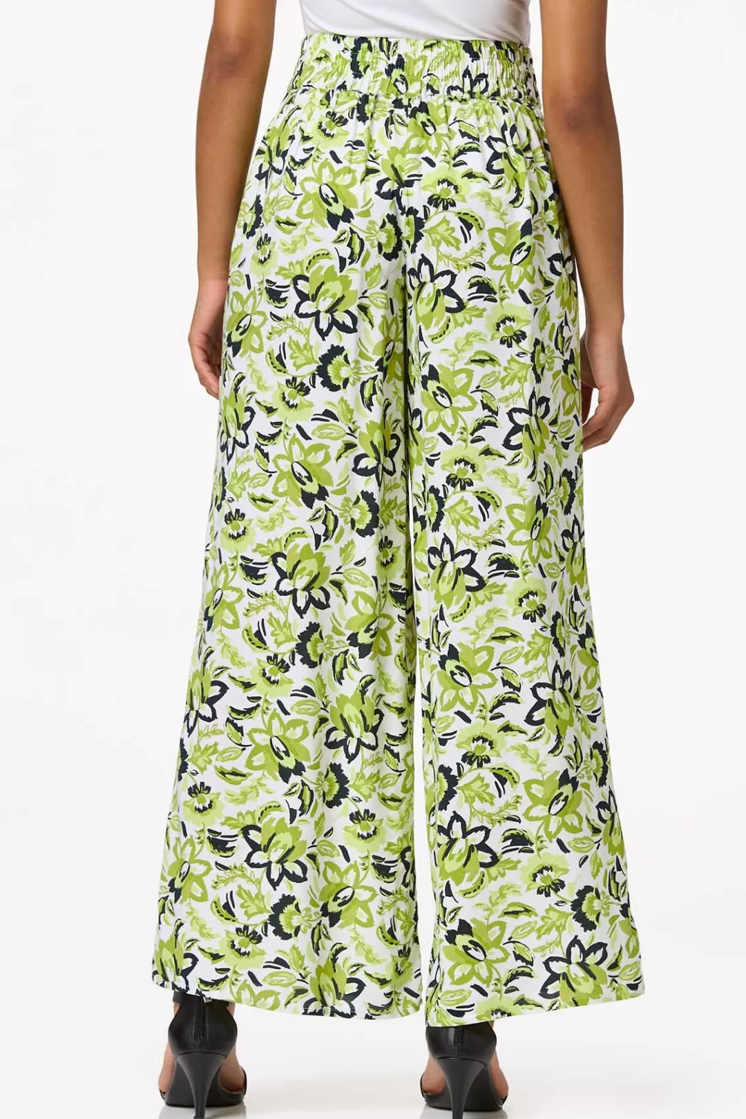 Cato Pants | Floral Buckle Waist Pants