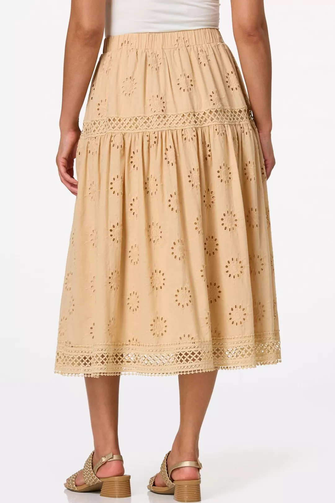 Cato Skirts | Floral Eyelet Embroidered Skirt