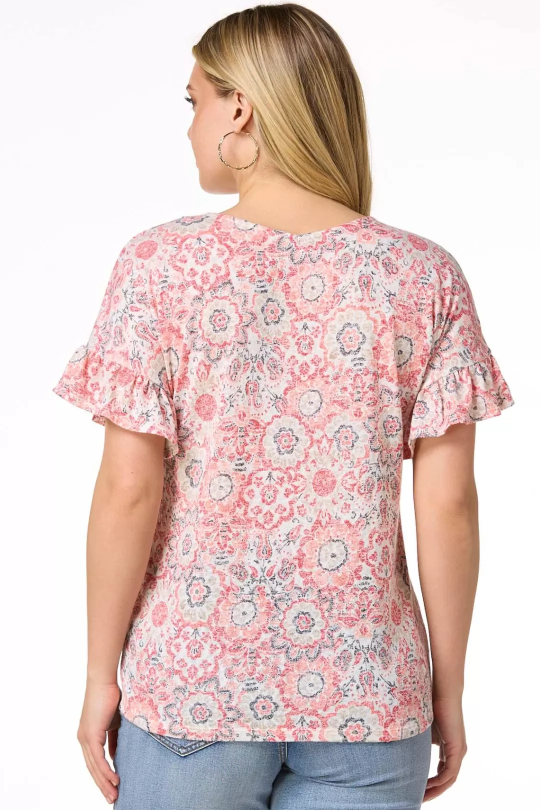 Cato Tops | Floral Medallion Top