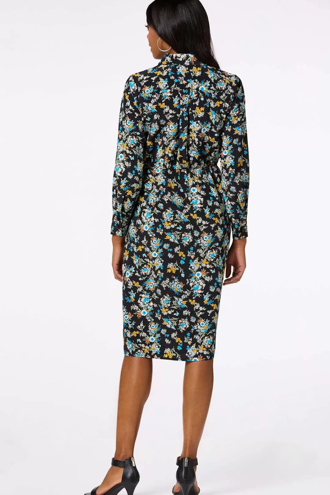 Cato Dresses | Floral Side Knot Midi Dress