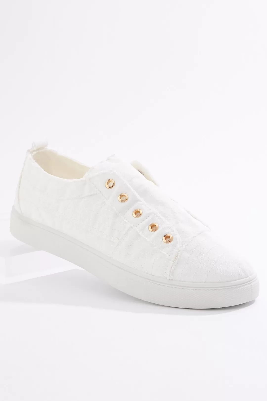 Cato Sneakers | Frayed Slip- On Sneakers