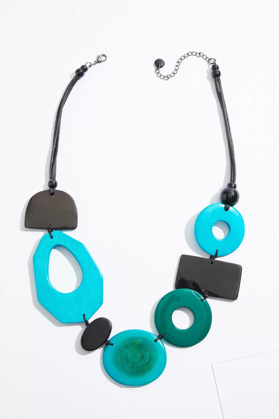 Cato Necklaces | Geo Wood Colorblock Necklace